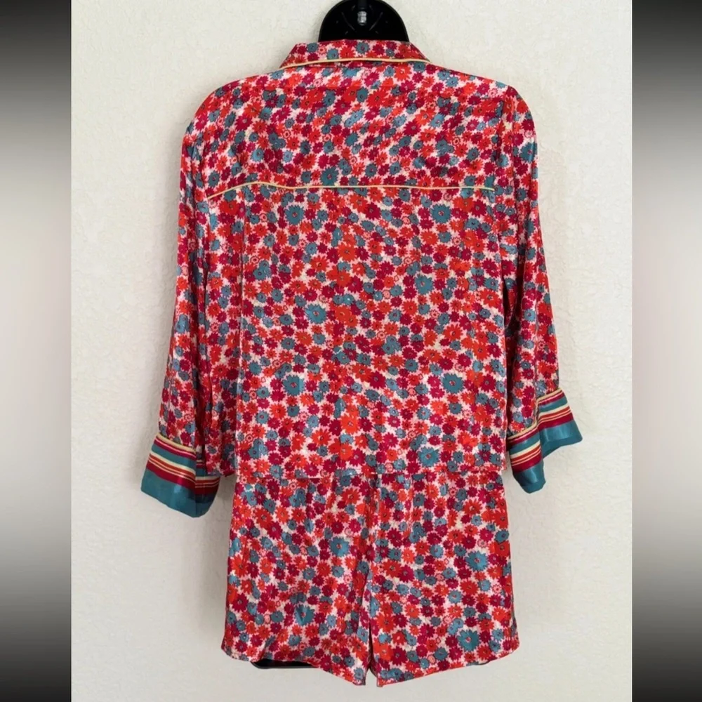 NWOT Free People Pajama Talk Womens Floral Pajama Set size medium, adorable - Picture 4 of 11